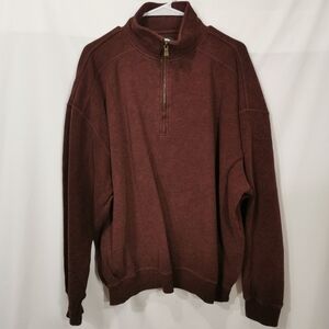 Tommy Bahama 1/2 Zip Long Sleeve Sweatshirt in Burgundy - Sz XL